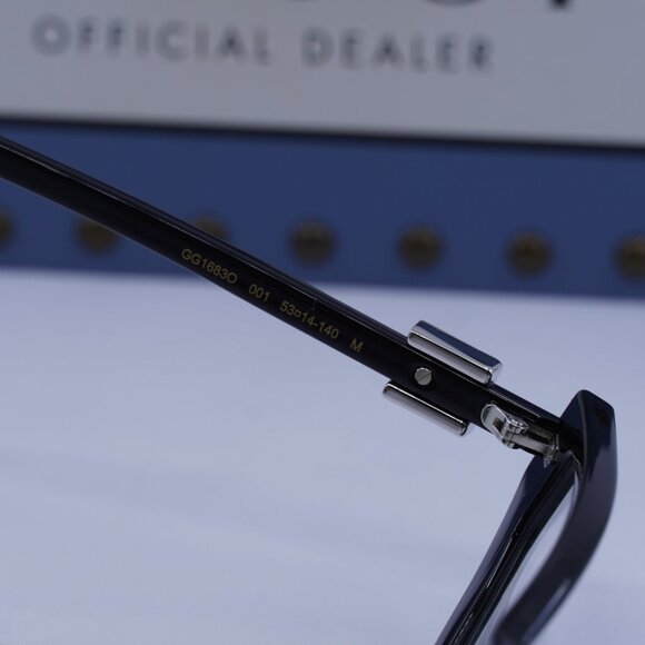Gucci GG1683O 001 Cat Eye Eyeglasses - Shiny Black 53mm